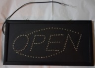 REKLAMA NEON ŚWIECĄCY OPEN - OTWARTE