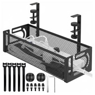 MASKOWNICA KABLI PÓŁKA ORGANIZER NA KABLE POD BIURKO UCHWYT SZYNA CZARNA