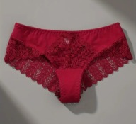 Figi koronkowe, żakardowe czerwone rozm. M