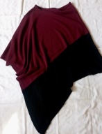 Cashmere luksusowe ponczo mix wełny i kaszmiru