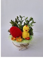 Wielkanoc pisanki stroik świąteczny szydełkowe