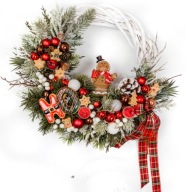 Świąteczny bożonarodzeniowy wianek na Boże Narodzenie 40 cm