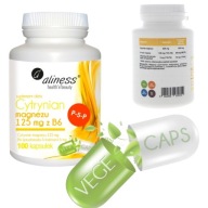 ALINESS CYTRYNIAN MAGNEZU + B6 - 100 KAP MAGNEZ SKURCZE MIĘŚNIE SERCE KOŚCI