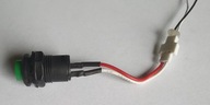 Przełącznik Przycisk 12 mm 1,5A/250V 3A/125V zielony monostabilny