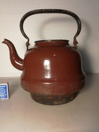 Stary emaliowany czajnik z czasów PRL-u ogród doniczka