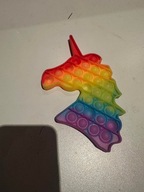 Zabawka sensoryczna antystresowa Push Bubble Pop it jednorożec tęczowy