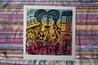 Zakochani. 30 × 30 cm. 2025 r. (linoryt kol.)