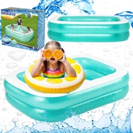 SUPER BASEN OGRODOWY DMUCHANY PROSTOKĄTNY 201x150 CM DLA DZIECI PREZENT !