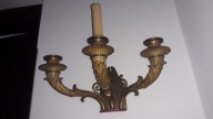 świecznik ścienny / brąz złocony / ramiona z XIX w.