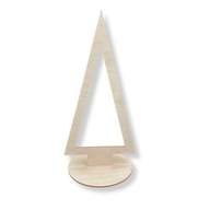 DREWNIANA CHOINKA STOJĄCA DRZEWKO BAZA DO CHOINKI TRÓJKĄT BOŻENARODZENIE