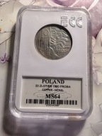 20zł - 1980 - 75. rocznica Powstania Łódzkiego / PRÓBA / Miedzionikiel