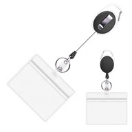 Etui na identyfikator retraktor 60cm z smyczą holder na karty RFID badge