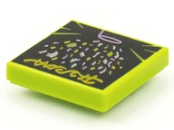 LEGO Tile Płytka 2x2 Nadruk Limonkowy 3068bpb1552 konfetti 1szt Nowy