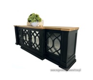 PIĘKNA KOMODA 100% DREWNO DĄB+JESION LUSTRZANA VINTAGE