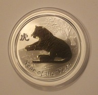 ROK TYGRYSA - TYGRYS ZŁOCONY - SERIA LUNAR II 2 - 1 $ DOLAR 2010 AUSTRALIA