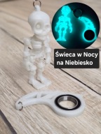 Breloczek 2w1 Szkielet Nocny Blask + KeySpinner - Druk3d Brelok mixGadzet