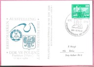 DDR 1980, cp Wystawa Filat. DDR - Polska, polonica