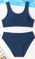 ŚLICZNY strój kąpielowy bikini r.146/152 GRANAT