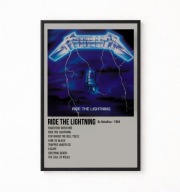 Plakat A4 z ramką METALLICA "RIDE THE LIGHTNING" 21x29,7cm