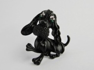 UROCZA BROSZKA CYRKONIE EMALIA PIESEK