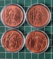 10 euro 0,999 Miedź,Anioły komplet,Austria