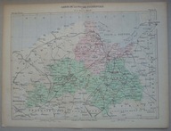 PRUSY ZACHODNIE; POMORZE GDAŃSKIE, POMORZE ZACHODNIE, MAPA 1885