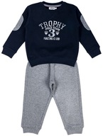 DRES CHŁOPIĘCY KOMPLET BLUZA I SPODNIE BAWEŁNA ZESTAW DLA CHŁOPCA 98 cm 3+