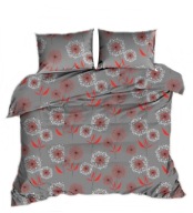 pościel z flaneli 140x200 + 2x70x80 zamek F 117-2 Kreatywna czerwona