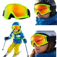 GOGLE DLA DZIECI DAMSKIE MĘSKIE NARCIARSKIE SNOWBOARDOWE UV UNIWERSALNE