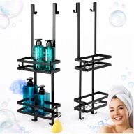 PÓŁKA ŁAZIENKOWA WISZĄCA NA SZYBĘ KABINĘ KOSMETYKI POD PRYSZNIC ORGANIZER