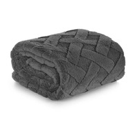 NARZUTA KOC NA ŁÓŻKO CARO MIĘKKI 160X200CM CIEMNOSZARY