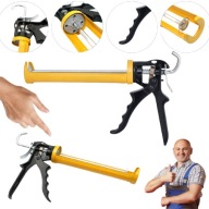 PISTOLET DO SILIKONU WYCISKACZ BAUHUS 300ML SOLIDNY 18:1