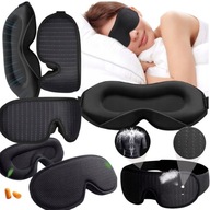 OPASKA NA OCZY DO SPANIA NA NOC MASKA 3D LEKKA REGULOWANA 100% CZARNA