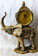 ZŁOTY SŁOŃ ZEGAR KOMINKOWY XLL ADLER 50 cm UNIKAT DLA KOLEKCJONERA ANTYK