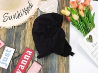 Denim - czarna czapka pilotka r 128/140