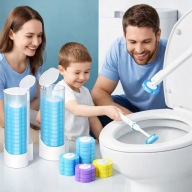 Szczotka do Toalety WC z wymiennymi wkładami Higieniczna Biała 18x wkłady