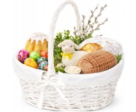 Kosz WIELKANOCNY WIKLINOWY KOSZYK KOSZYCZEK Wielkanocny do Święconki 31x23