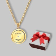 Naszyjnik obrotowy - grawer gratis - napis - prezent