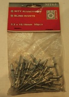 NITY ZRYWALNE ALUMINIOWE 3.2x10mm NIT 50 SZTUK