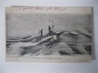 Okręt podwodny UBOOT wojenny z Francja z przed 1945 r.