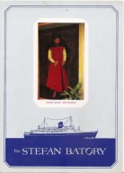 TSS STEFAN BATORY -jadłospis -kolacja -DZIEŃ POLSKI -Atlantyk -1972 rok