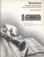 INSTRUKCJA OBSŁUGI AMPLITUNER TECHNICS SA-GX280