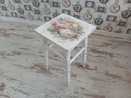 TABORET,STOŁEK, STOLICZEK, KWIATY, SHABBY CHIC