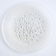 Talerz Asteroid bezbarwny, szkło Drost PRL