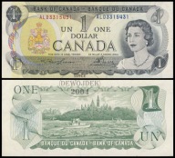 BNA - KANADA 1 Dolar Dollar 1973 ALD 3315431 # P85b # Litografia # VF+