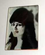 Stare lusterka podręczne z aktorką (?) - vintage PRL-u.