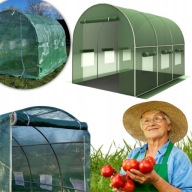 TUNEL FOLIOWY OGRODOWY 2x3M SZKLARNIA WYTRZYMAŁY MAŁY FOLIA UV STELAŻ 6M2