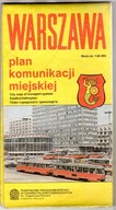 MZK WARSZAWA - PLAN KOMUNIKACJI MIEJSKIEJ Z 1989 ROKU.