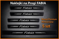 5 szt - SKODA FABIA Naklejki ochronne na progi Bagażnik PREMIUM