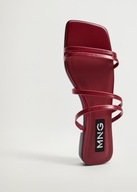 M A N G O plecione sandały czerwone bordowe burgundowe klapki wiśniowe 36